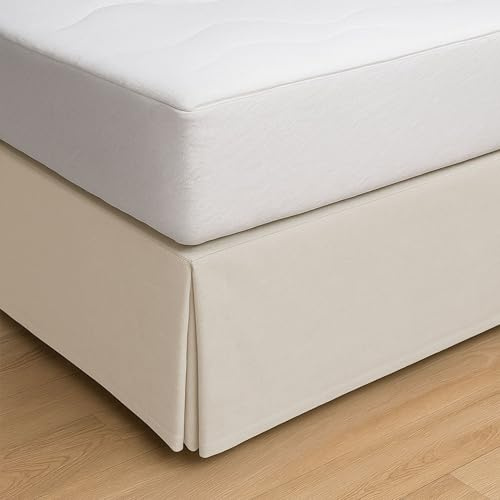 ECOMMERC3 | Fodera letto letto 80 dimensioni Faldon letto 80 x 190/200 cm - Copri canape color avorio, vestibilità antiscivolo e traspirante, 100% Made in Spain