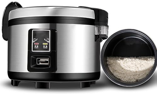Cuiseur de Riz Commercial Grand capacité en Acier Inoxydable Cuiseur à Riz ， Cuideur de Riz 10-25L pour la cannette de Restauration Party ， Rice Warmer pour la cuisinière de Riz 24h (20L)