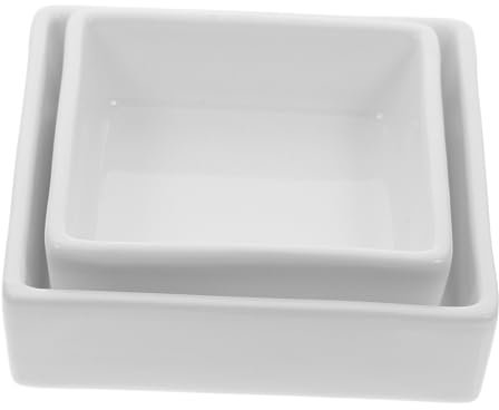 GALPADA 2pezzi Ciotola Per Snack Ciotola Quadrata in Per Dessert Contenitore Per Intingere Salse Forniture Da Cucina Adatto Per Frutta Insalata Snack e Dessert