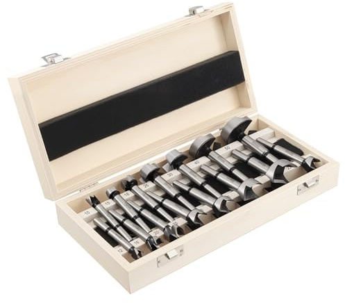 Forstner - Set di 15 punte per trapano da 10-50 mm, per legno duro, legno tenero, plastica, compensato