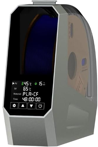 LHQYA Deshidratador De Filamentos De 145W, Caja Secadora De Filamentos para Impresoras 3D con Pantalla Táctil De 3,7pulgadas, Temperatura De La Caja: 45-70°C, Ajuste del Tiempo Calentamiento: 1-48h