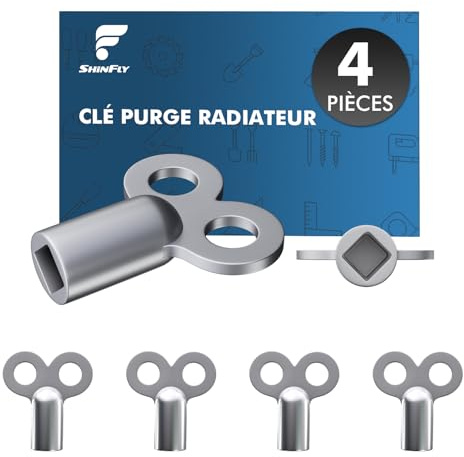 Chiave di sfiato per termosifoni, set da 4 pezzi – Chiave di sfiato universale, adatta a tutti i radiatori