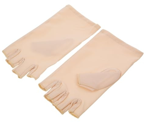 OUNONA Guantes de Manicura sin Dedos Protección UV para Uñas Accesorios de Manicura para Salón Guantes UV Reutilizables