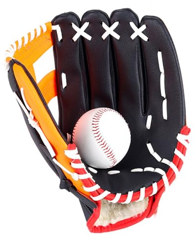 Vmiorzq Guanti sportivi da softball, Guanti sportivi da baseball per bambini - singoli da baseball e professionali | Attrezzatura per la pratica 'allenamento sportivo all'aria aperta a