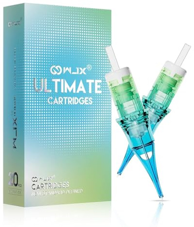 WJX Ultimate Tattoo Nadeln Set 20 Stück #10 Bugpin 1009RL Round Liner | Professionelle Patronen Nadeln, Für Tattoo Maschine Pen