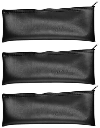 UKCOCO 3 Stück Mikrofon Taschen aus Pu Leder mit Reißverschluss Aufbewahrungstasche für Kabellose Handmikrofone Stoßfest Staubdicht Mikrofon Schutzhülle für Reisen und Auftritte