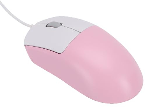 Plyisty Souris Filaire USB, Souris Optique 1200 DPI pour Ordinateur Portable, avec Design Ergonomique et Fonction Plug & Play, Compatible et OS X. (Pink)