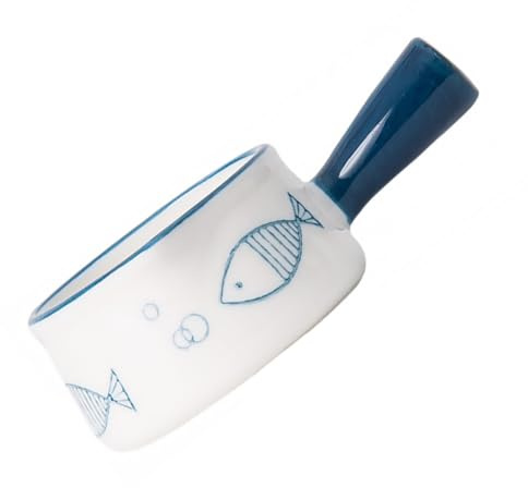 Toyvian Bricco per Latte in Ceramica Blu, Multiuso e Facile da Pulire, per Caffetterie e Negozi di Dessert, Contenitore per Alimenti Elegante e Funzionale