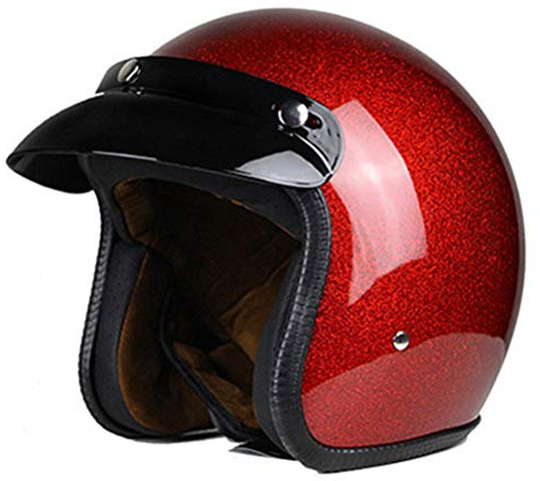Harley Jethelme Retro 3/4 Integralhelm Motorrad Leder Retro Chopper Roller Cafe Racer Moto Helm DOT