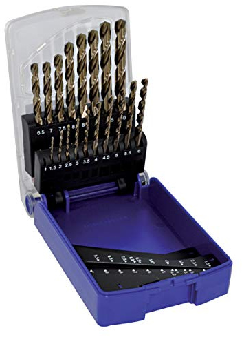 Tivoly 11468570015 T-Box Typ E, 19 Metallbohrer HSS Cobalt Technic Ø1 bis 10 mm x 0,5 mm