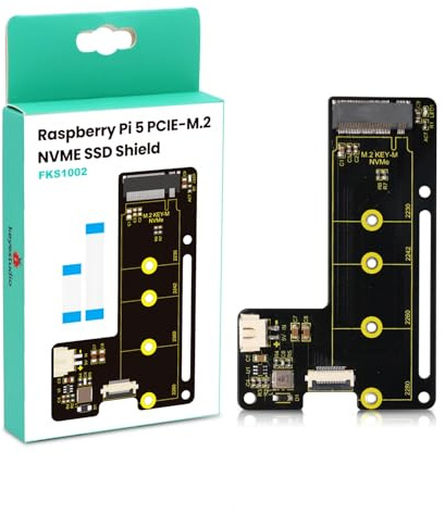 KEYESTUDIO Raspberry Pi 5PCIE-M.2NVME SSD Shield for Raspberry Pi 5