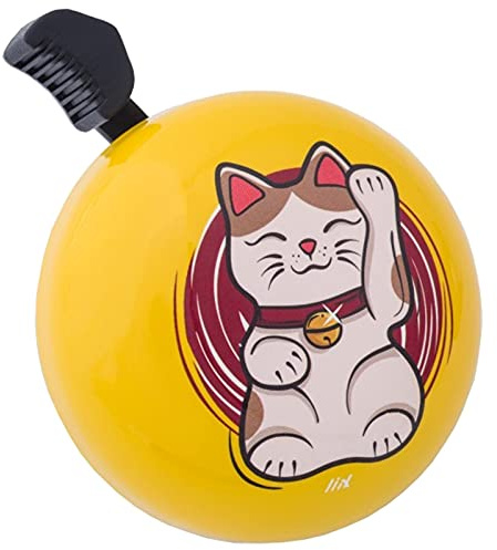 Liix Fahrradklingel Design Bell, Lucky Cat - Gelb, db21