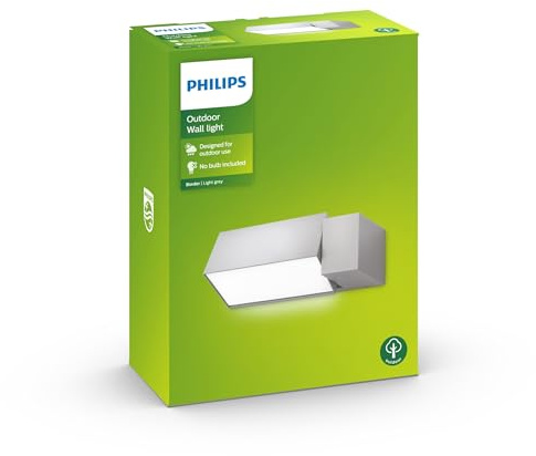 Philips myGarden Wandleuchte Border, 42W, ohne Leuchtmittel, grau