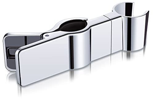 TinyYiko Duschkopfhalterung,Handbrause Halterung 20-27mm Metall Brausehalter Verstellbar, 45° Drehbar Duschkopf Halterungen Verstellbar,Duschkopfhalterung Ohne Bohren,Halterung Duschkopf (Verchromt)