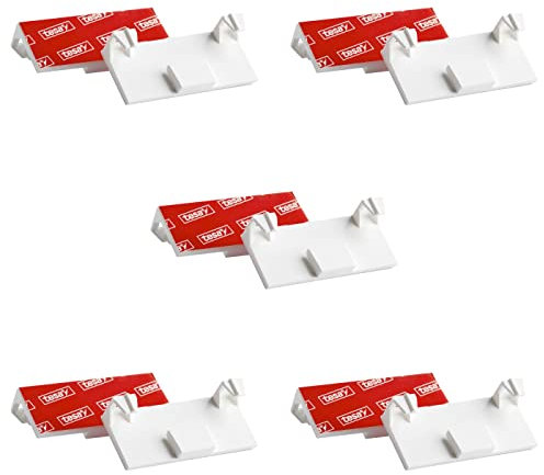 Ventanara® Klebeplatte für Alujalousien ohne Bohren weiß (10 Stück)