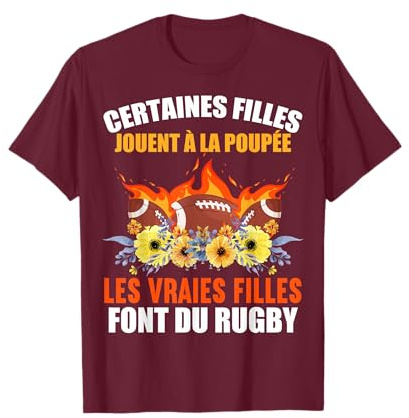 Les filles jouent au rugby pour les filles fans de rugby T-Shirt