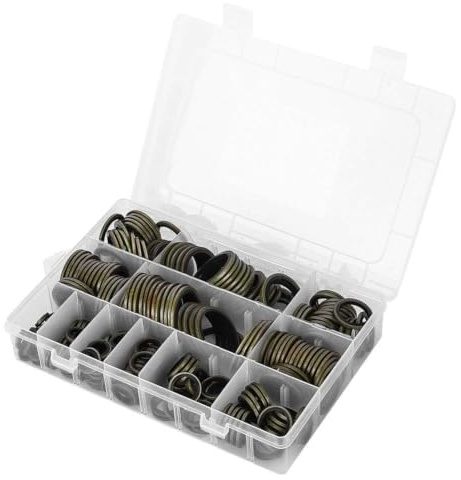 240 Stück Dichtungsringe Set Dichtring Unterlegscheiben Ölring Ölablassschraube Dichtung Metall Gummi O Ring Sortiment Ablassschraube Dichtungsset 68 8 mm