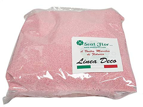 Seat Flor SRL® färgad sand, vasdekoration sand 0,5 mm 1 kg påse ca. (25 färger tillgängliga) (ljusrosa)