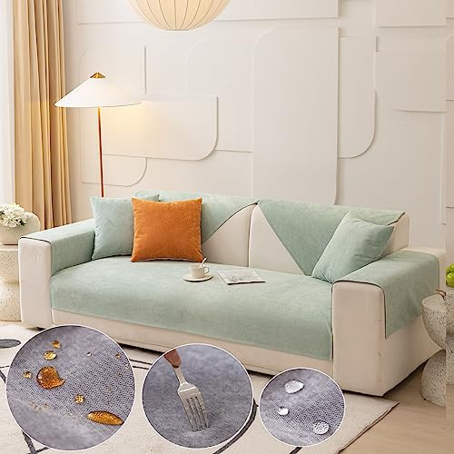 Nitoope Sofabezug Wasserdicht Sofabezüge, Sofa Überzug l Form ecksofa Sofabezug 2/3/4 Sitzer, Rutschfester Sofaschoner, Sofa/Couch Überwurfdecke Sofaschutz Katze/Hunde