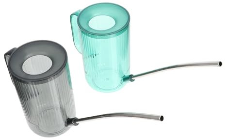 Toddmomy 2 Sätze Gießkanne Wasserflasche aus Metall Wasserkanister für Pflanzen Wasserkocher Wasserkessel Gießtöpfe Edelstahl-Langhals-Wasserkannen Sukkulenten Bewässerungsflasche Düse pp