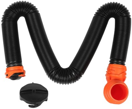 RV Sewer Hose Extension Kit with 90° Swivel Fitting, PP Wear Resistance Heavy Duty Sewer Hose Extension Kit for Camper Motorhome Caravan(6m)