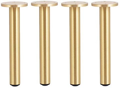 SnamicE TV-Tischbeine, Messing-Möbelbeine, verstellbare Möbelfüße, Tischbeine, reines Kupfer, Bodenschutz, stummes Gleiten, Möbelfüße, Beistelltischbeine, 4 x TV-Schrankfüße/Messingschraube (24,5 cm)