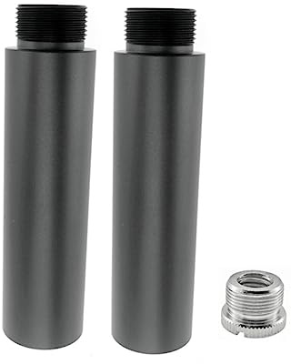 VICASKY 3 Stück Mikrofonverlängerung aus Aluminiumlegierung 5/8 Gewinde Verlängerungsrohr für Mikrofonständer Leicht und Robust für Studio und Bühne