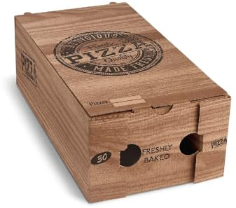 SWS 100 Pizzakarton aus Mikrowellpappe Calzone kraft 30 x 16 x 10 cm