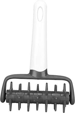 GRCFUMO Pizza Dough Docker Roller, Pizza Pin Puncher, Dough Hole Maker, Pastry Docker Roller Prevent Blistering Dense with Spikes for Home Kitchen (Gray)