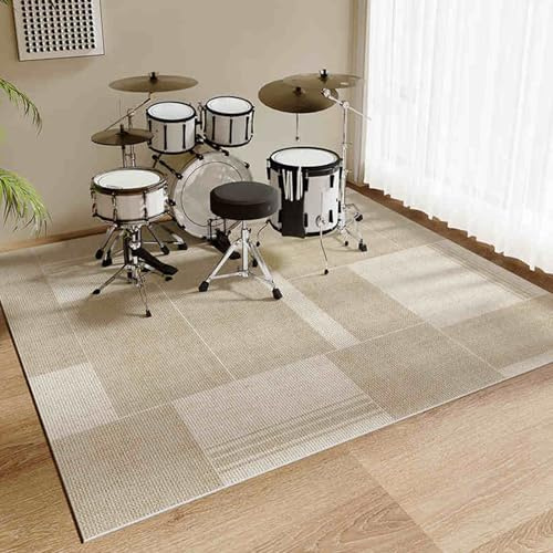 Schlagzeugteppich 160 x 140 cm Schalldicht Drum Teppich rutschfest Trommelteppich Musikinstrumente Bodenmatte Professionelle Schlagzeug Teppich Elektronisches Jazz Schlagzeug Kit für Bass Snare Drum