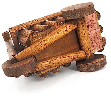 YARNOW Pot de Fleur en Bois planteur de brouette jardinière de Chariot charrette en Bois Pot de Fleurs Pot de brouette ornemental Chariot Pot de Fleur Bambou Brown