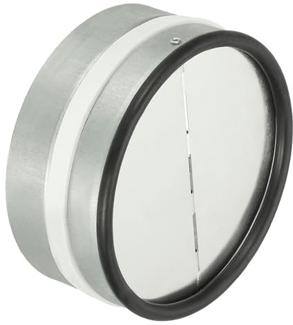 YOKIVE 4.9-inch Backdraft Damper Shutter, Inline Spring Loaded Blocker Dryer Duct Damper, Great for Retrofitting Ducting Preventing Unwanted Drafts in Metal Ducts (Silver Tone)