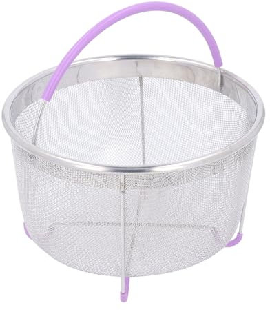 Dampfkorb aus Edelstahl, Dampfkorb für 6QT-Schnellkochtöpfe, Küchenkorb aus Edelstahl mit Griff Zum Kochen, Dämpfen von Gemüse, Gemüsedampfeinsatz