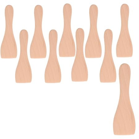 SOS Accessoire Pelle en bois pour poêlon x96 Spatule raclette en hêtre naturel, accessoire compatible SEB, Tefal et autres, idéale pour raclette, gril et wok (10) Ra