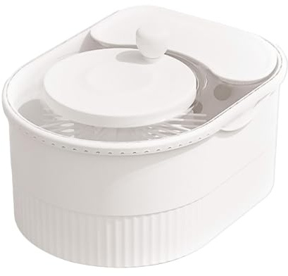 Fruit Cleaner Spinner, Rotating Hand-Crank Washer, Multifunctional Potato Scrubber, Household Salad Washing Tool, Ideal for Kitchen, Efficient and Easy to Use, 12.6 x 7.48 x 6.1 inches