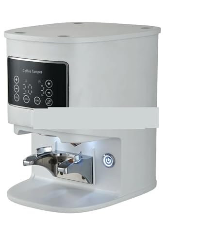 Electric Mixer Grinder, LT58 Electric Coffee Tamper 58mm Automatic Coffee Tamper Maker Touch Screen Stainless Steel Espresso Tamper 58MM 10-30KG for Grinding Various Dried Cereal/Herb/Spice/Nut(Bianco