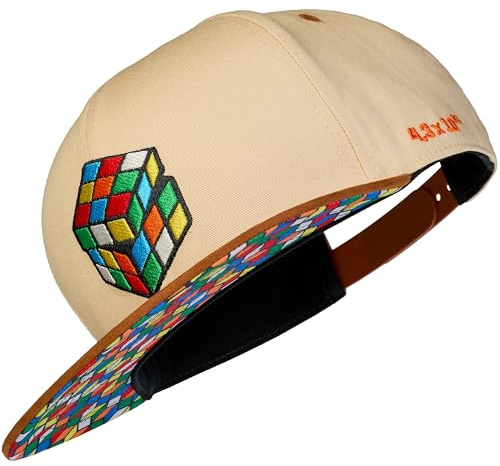 Cadency Snapback Caps Herren, Baseball Kappe, Basecap gerader Schirm, Premium Qualität, 100% Baumwolle, Langlebig, Einheitsgröße, Damen, Unisex