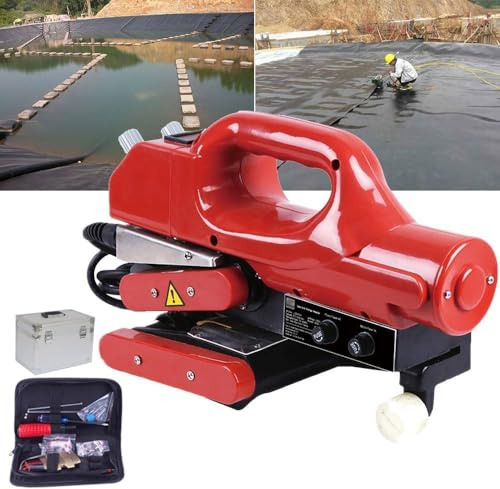Geomembrane Welding Machine - 800W Hot Wedge Welder for Sealing HDPE, EVA, PVC Membranes (0.2-2.0mm Thickness) - Ideal for Seam Welding and Waterproofing Applications