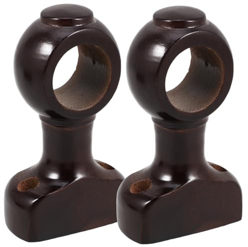 Holibanna 2 Staffi da Parete per Tende in Legno Staffe per Tende A Sospensione per Asta da Camera da Letto del Soggiorno