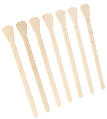 VALICLUD 100pezzi Spatole in Legno Monousper Ceretta Estremità Arrotondate Inclusi Bastoncini Di Cera Inodore e Sicurper Uso Professionale in Salone Per Uso Domestico Fai Da Te