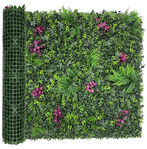 DOPGIB Greenery Grass Wall Boxwood Plant Panel 40x120(33.5 SQFT) with UV Resistant Green Leaves Faux for Interior Wall, Greenery Backdrop,Garden and Indoor Outdoor Wall&Fence Covering Privacy