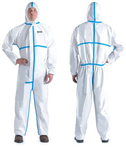 YIBER Hazmat Suits & Disposable overalls| Multiple Specifications Options & Full Body Protective | Suit for painting & Cleaning