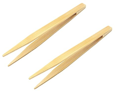 Abaodam 2piezas Pinzas Antideslizantes De Bambú para Reptiles para Pinzas De Comida y Limpieza De