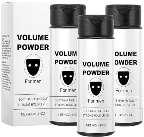 Texturpuder für Männer, Haarpuder Männer, Volumen Puder Haare, Verleiht Sofort Textur und Volumen, Texture Powder, Haar Puder Men Styling, Leicht Aufzutragen (120g, 3Pcs)