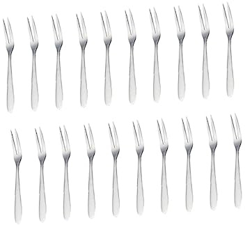 LOLIPPYY Mini Tenedores De Fruta De Acero Inoxidable Pulido 10 Cm Juego De 20 Piezas Para Restaurante y Hogar Utensilios De Cocina Para Aperitivos y Postres