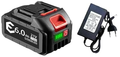 Batería De Iones De Litio De 21 V Y 9000 MAh For Herramientas Eléctricas, Compatible Con Makita(6.0AhCharger)