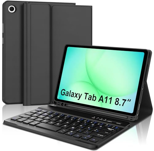 Occtingkind Per Samsung Galaxy Tab A11 8,7 (2025) Cover Tastiera Italiana | Custodia Magnetica Rimovibile Bluetooth Keyboard, Lunga autonomia, Tastiera per Tablet Galaxy Tab A11 Nero