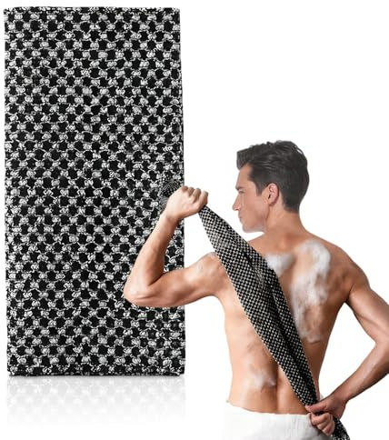 Flintronic 1 st badsvamp, ryggskrubber ryggborste, ryggborste dusch, tätt skum, extra långa 100 cm badsvampar peeling djuprengöring ultramjuk