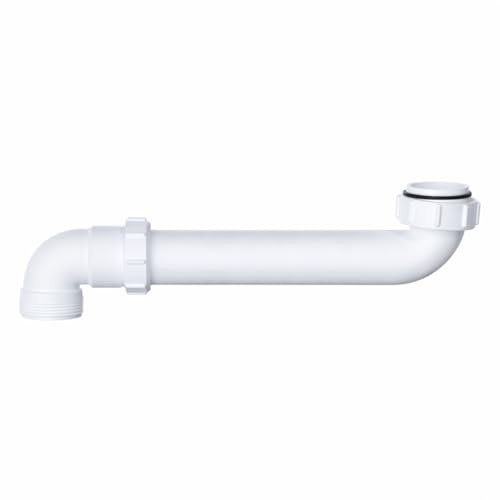 PlumbEZ 1½″ Space Saver Sink Trap Kit – Adjustable Under Sink Waste Plumbing Kit to Relocate Trap to Rear of Unit, 40mm Pipe, Cut-to-Size Space Saving Waste Solution