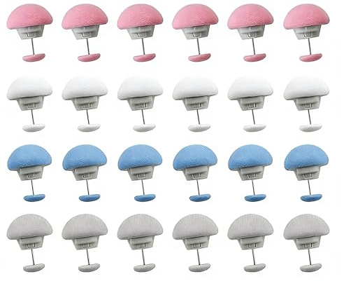 24 Pcs Mushroom Duvet Clips, Non-Slip Bed Sheet Holders | Reusable fasteners for duvets, blankets, curtains and mattress covers, keeps bedding from shifting